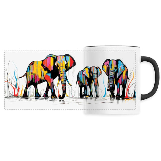 Mug design Éléphants