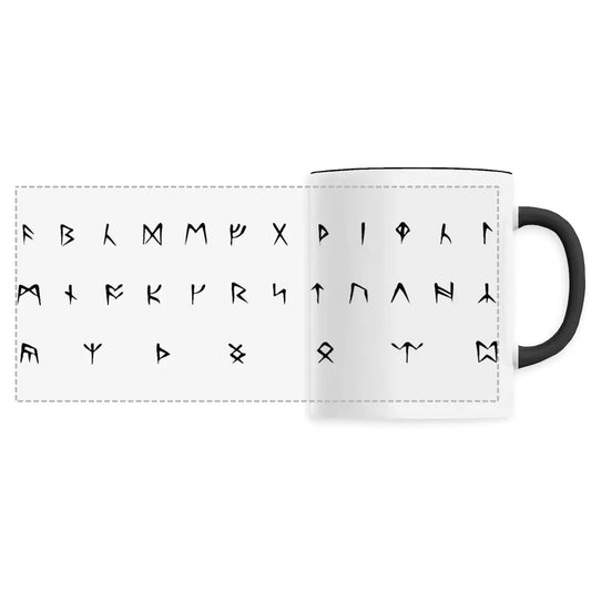 Mug design alphabet runique - Cafétoile