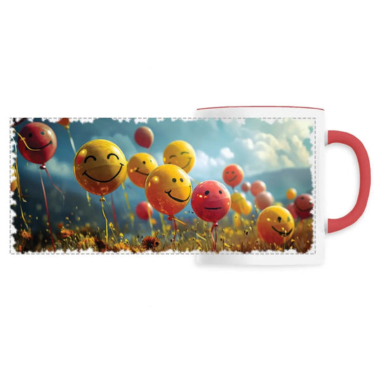 Mug design ballons au sourire innocent - Cafétoile