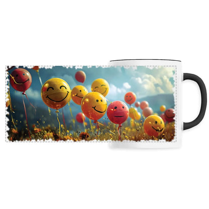 Mug design ballons au sourire innocent - Cafétoile