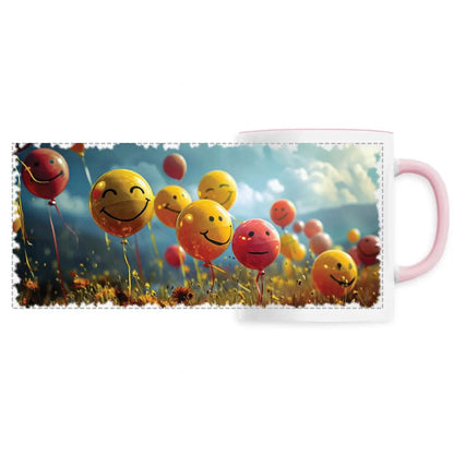 Mug design ballons au sourire innocent - Cafétoile