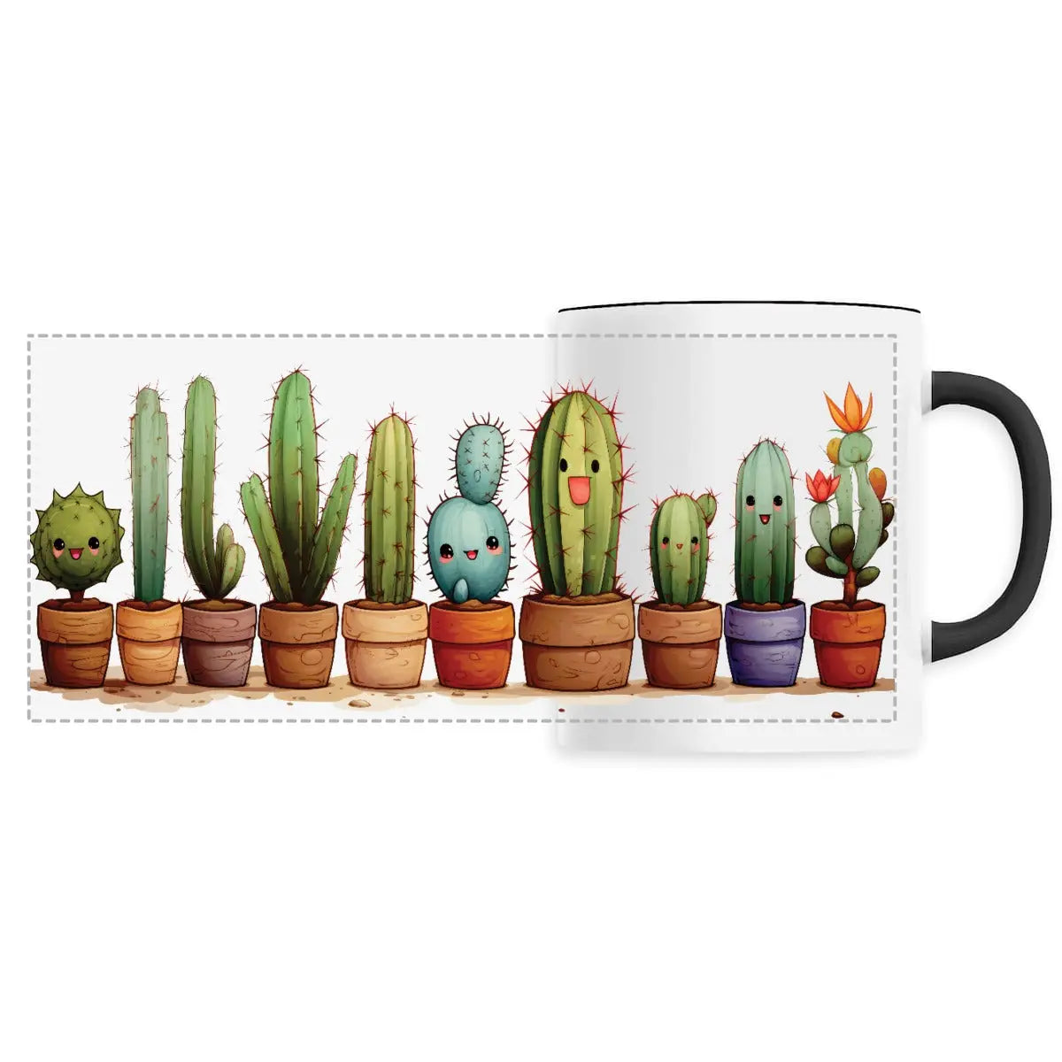 Mug design cactus en pot