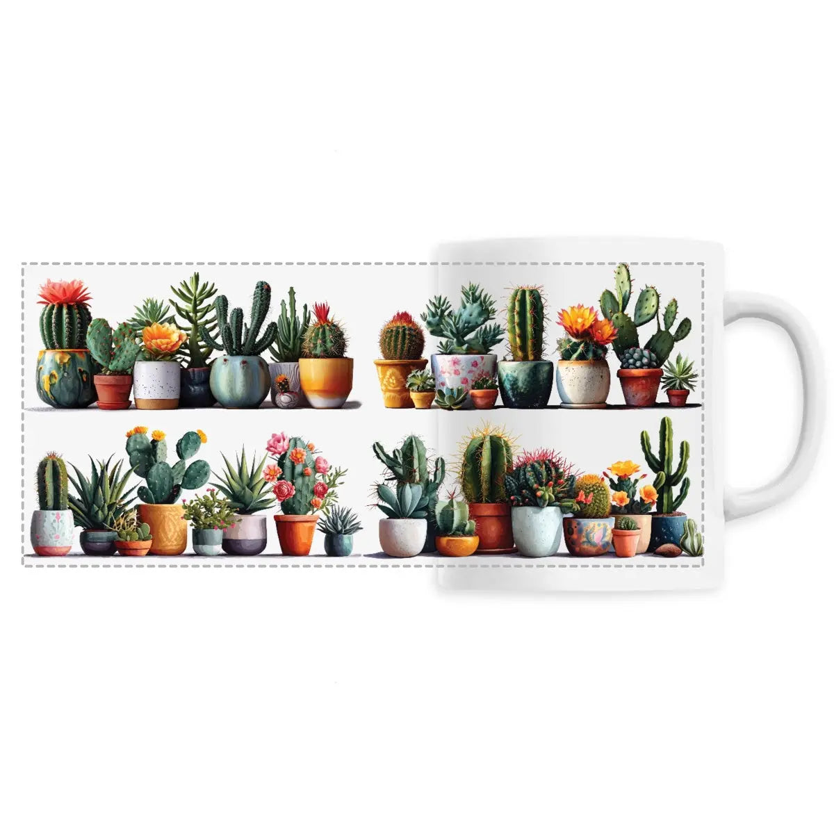 Mug design cactus en pot