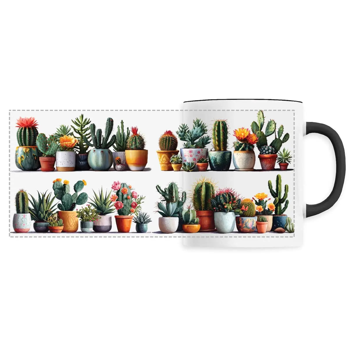 Mug design cactus en pot