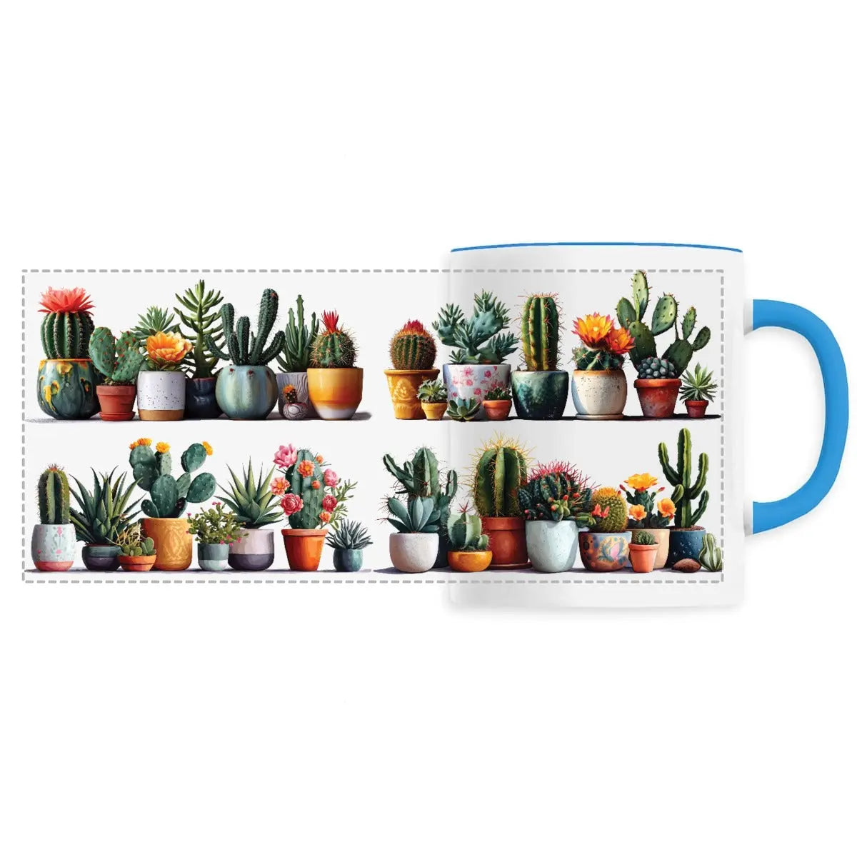 Mug design cactus en pot