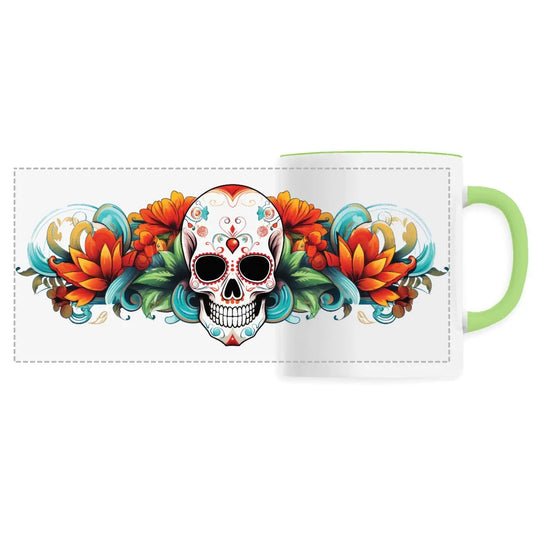 Mug design crâne fête des morts - Cafétoile