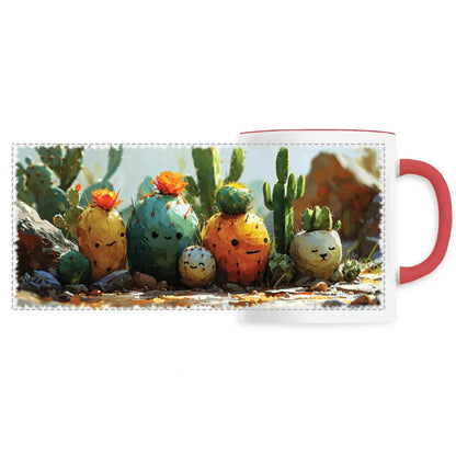 Mug design famille de cactus