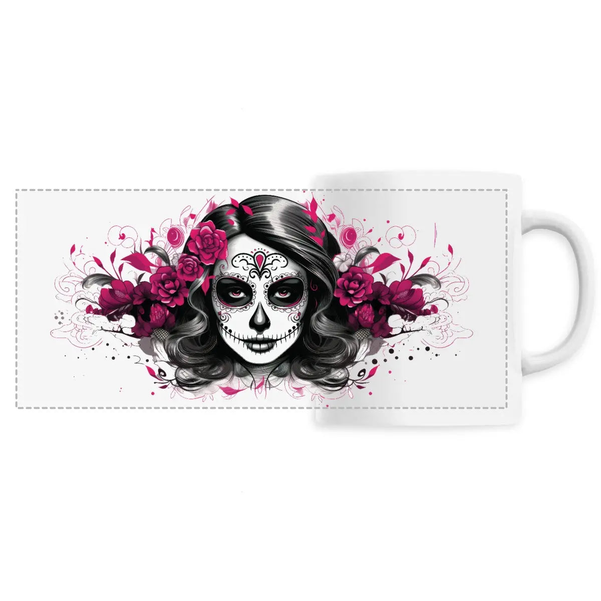 Mug design femme fête des morts - Cafétoile