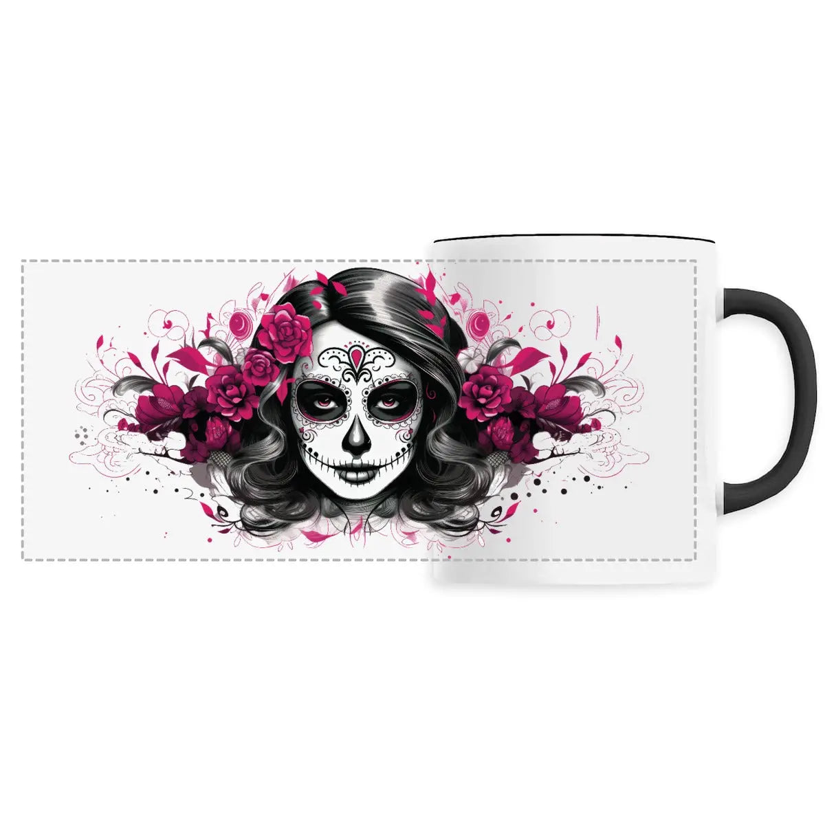 Mug design femme fête des morts - Cafétoile