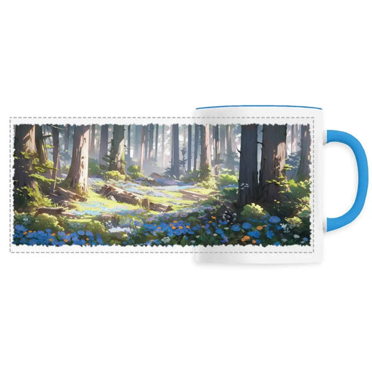 Mug design la forêt bleue