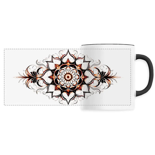 Mug design long mandala orange