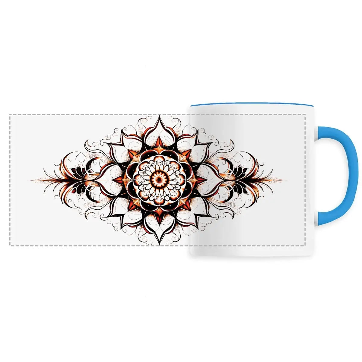 Mug design long mandala orange