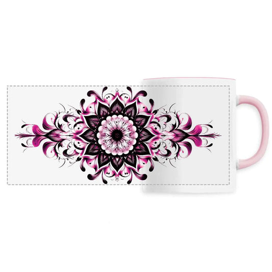 Mug design long mandala rose