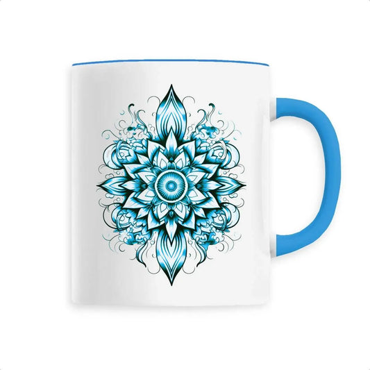 Mug design mandala bleu