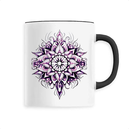 Mug design mandala violet-rose