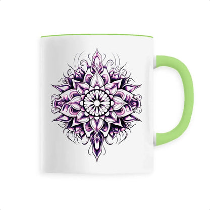 Mug design mandala violet-rose