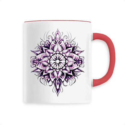 Mug design mandala violet-rose