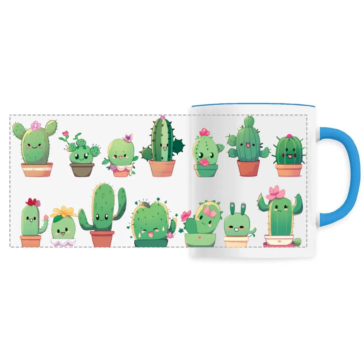 Mug design mignon cactus en pot