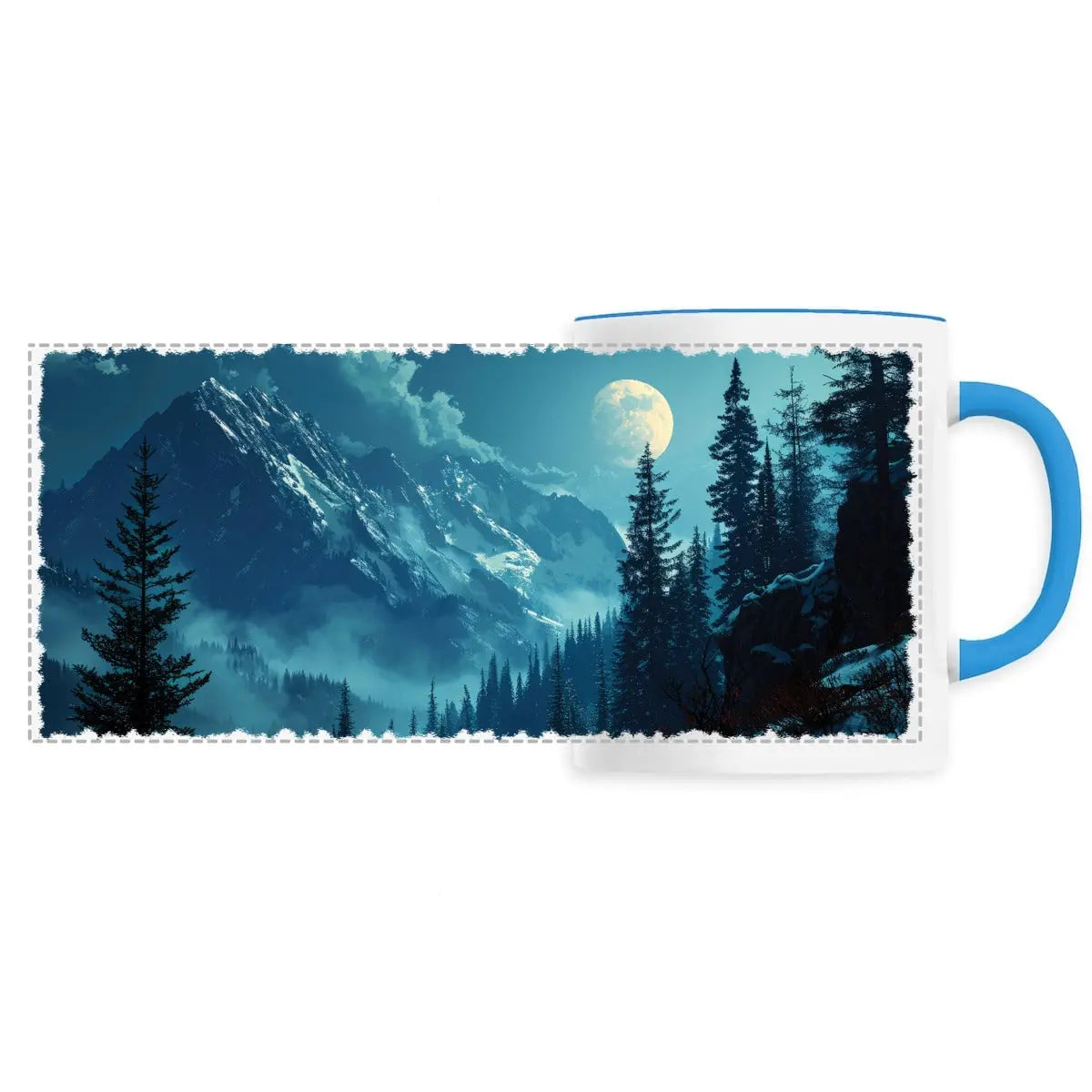 Mug design montagne dans la nuit - Cafétoile