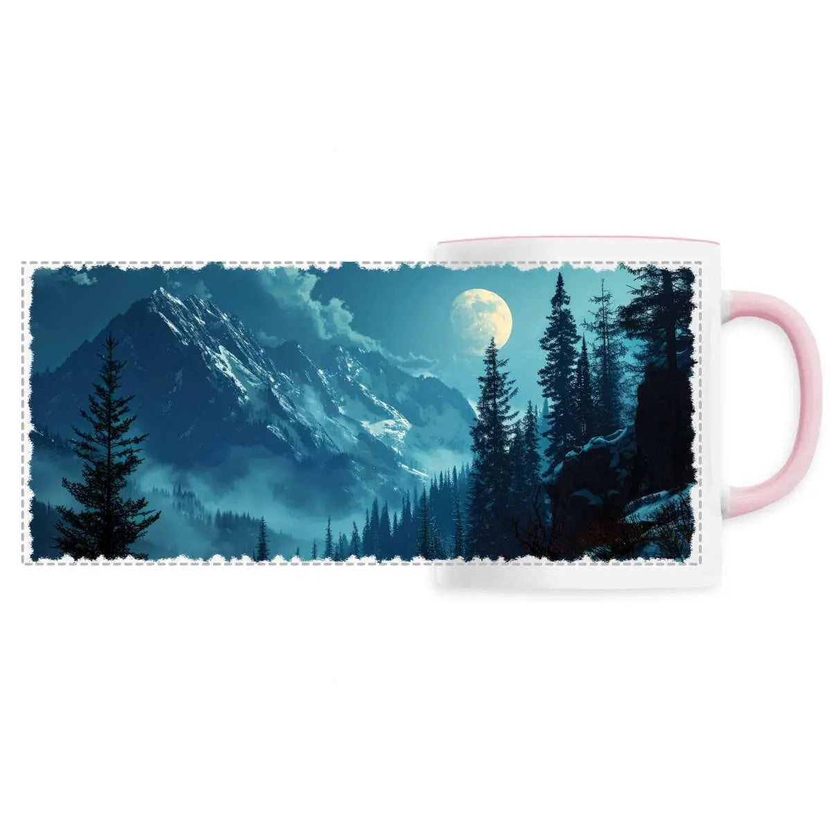 Mug design montagne dans la nuit - Cafétoile