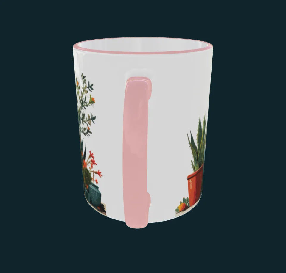 Vidéo d'un mug qui tourne sur lui même avec le design "Cactus"