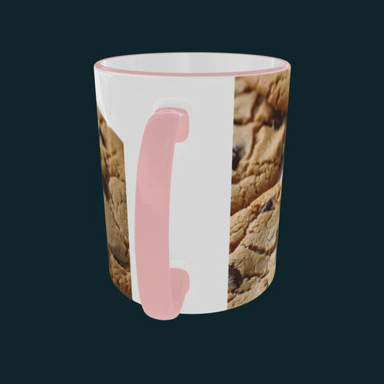 Vidéo d'un mug qui tourne sur lui même avec le design "Cookies"